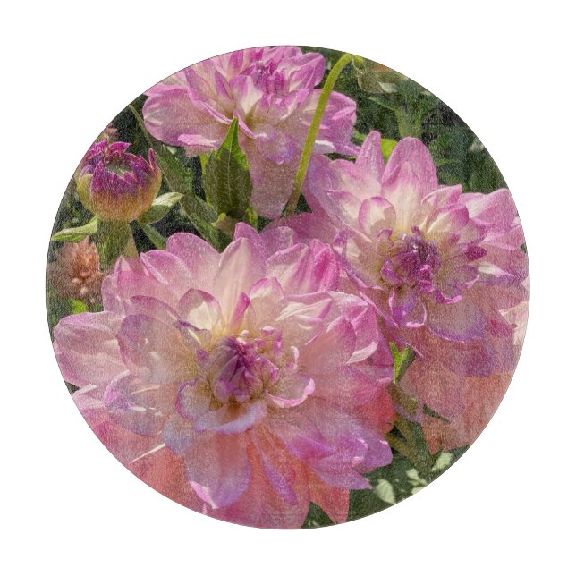 Tabla De Cortar Mikayla Miranda Dahlia, bella flor morada (Anverso)