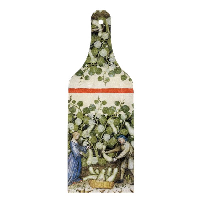 Tabla De Cortar Miniatura medieval floral ANTIGUA SQUASH HARVEST (Anverso)