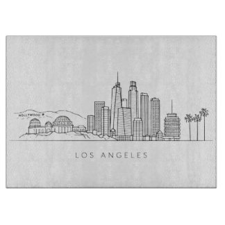 Tabla De Cortar Minimalist Los Angeles Skyline Illustration