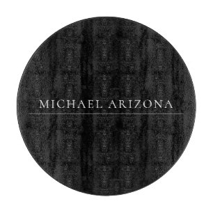 Tabla De Cortar Minimalista negro llano moderno propio nombre