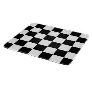 Tabla De Cortar Minimalista Retro Cuadros – Streetwear Monocromo