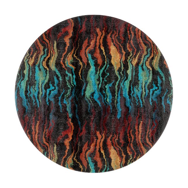 Tabla De Cortar Mirando el abstracto del fuego (Anverso)