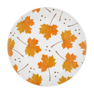 Tabla De Cortar Mirth de Maple: Personalizados de hojas de otoño