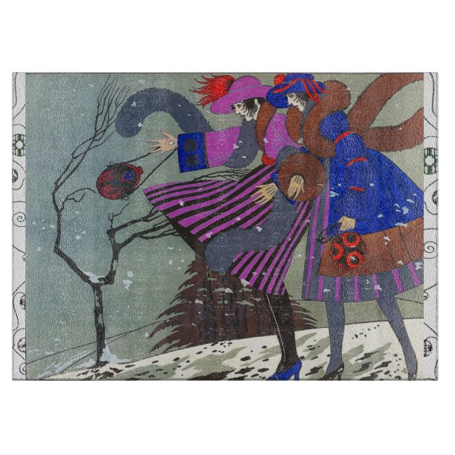 TABLA DE CORTAR MODA DE NIEVE INVIERNO (Anverso)