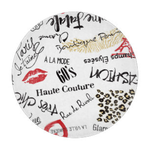 Tabla De Cortar Moda de París: patrón de glamour vintage.