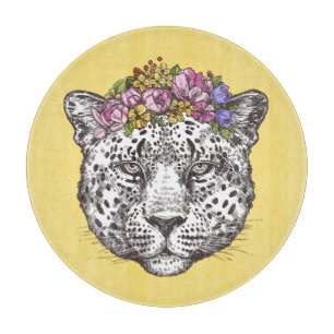 Tabla De Cortar Moda hippie leopardo
