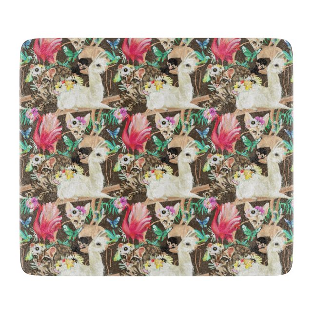 Tabla De Cortar Modelo animal tropical (Anverso)