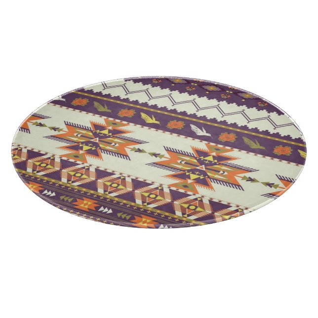 Tabla De Cortar Modelo azteca colorido (Borde)