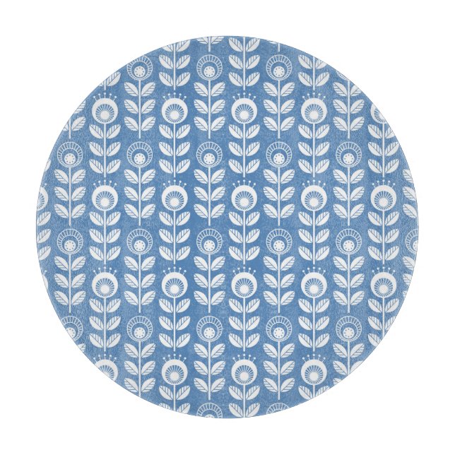 Tabla De Cortar Modelo azul escandinavo retro (Anverso)