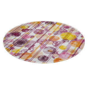 Tabla De Cortar Modelo blanco rayado manchado