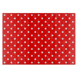 Tabla De Cortar Modelo blanco rojo del punto del lunar