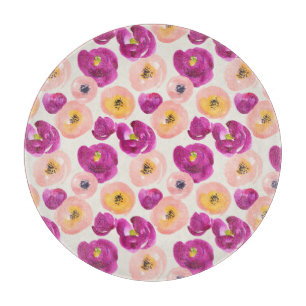 Tabla De Cortar Modelo botánico de la acuarela