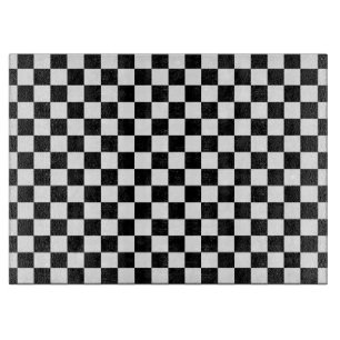 Tabla De Cortar Modelo clásico del blanco del negro del tablero d