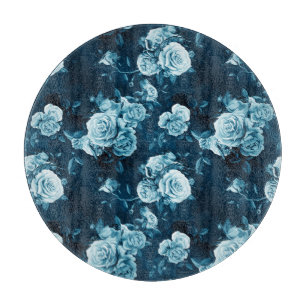 Tabla De Cortar Modelo color de rosa azul clásico