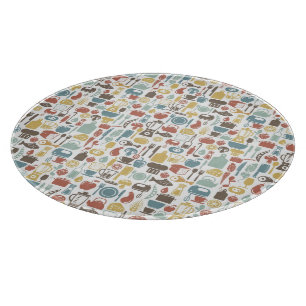 Tabla De Cortar Modelo con cocinar iconos