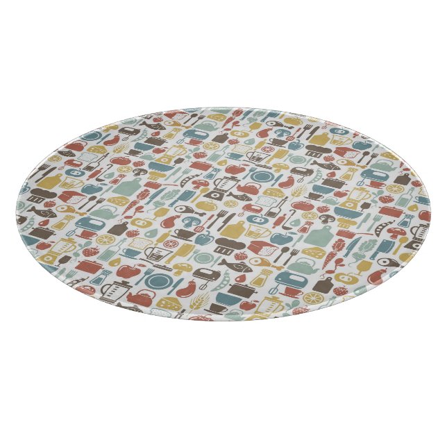 Tabla De Cortar Modelo con cocinar iconos (Borde)