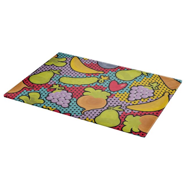 Tabla De Cortar Modelo con las frutas y verduras (Borde)
