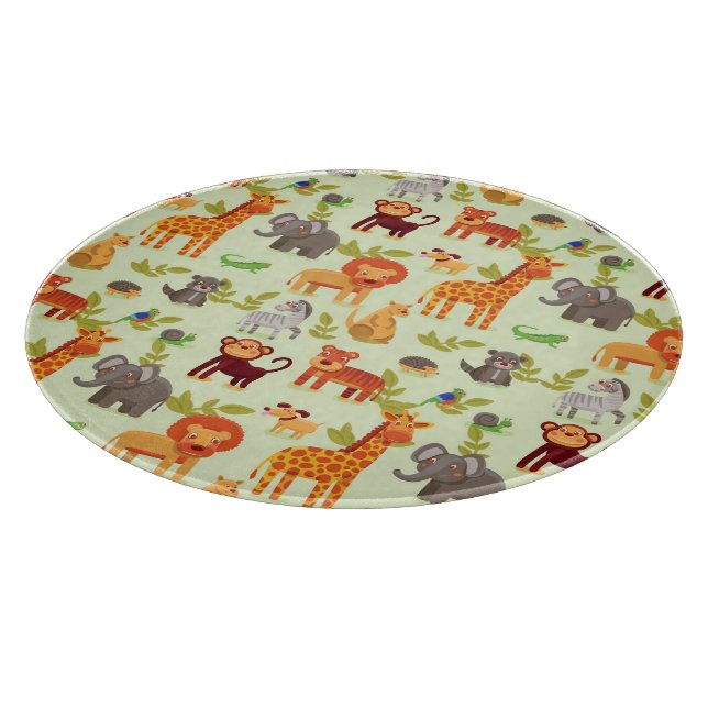 Tabla De Cortar Modelo con los animales del dibujo animado (Borde)