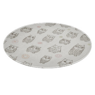 Tabla De Cortar Modelo con los búhos