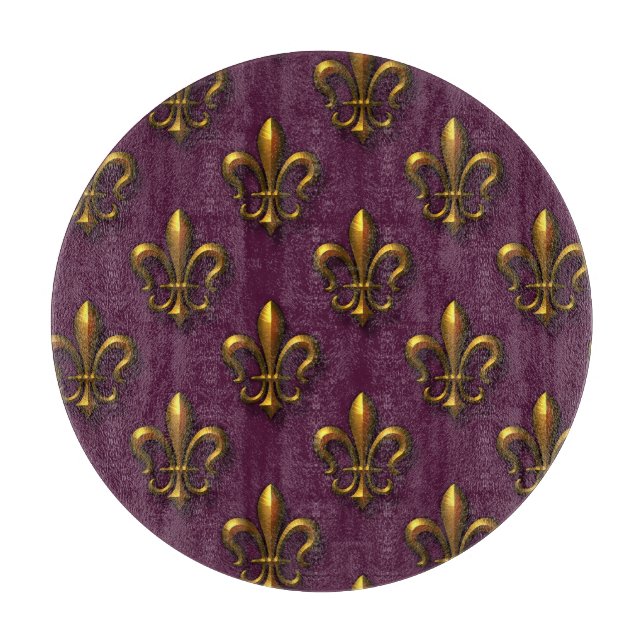 Tabla De Cortar Modelo de la flor de lis (Anverso)