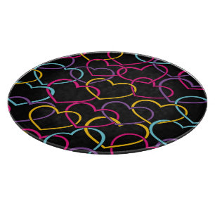 Tabla De Cortar Modelo de la tarjeta del día de San Valentín con