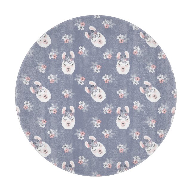 Tabla De Cortar Modelo de las llamas y de flores (Anverso)