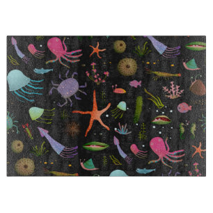 Tabla De Cortar Modelo de los Critters del mar