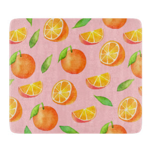 Tabla De Cortar Modelo de los naranjas de la acuarela