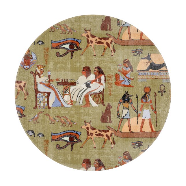 Tabla De Cortar Modelo de los símbolos de Egipto el | (Anverso)