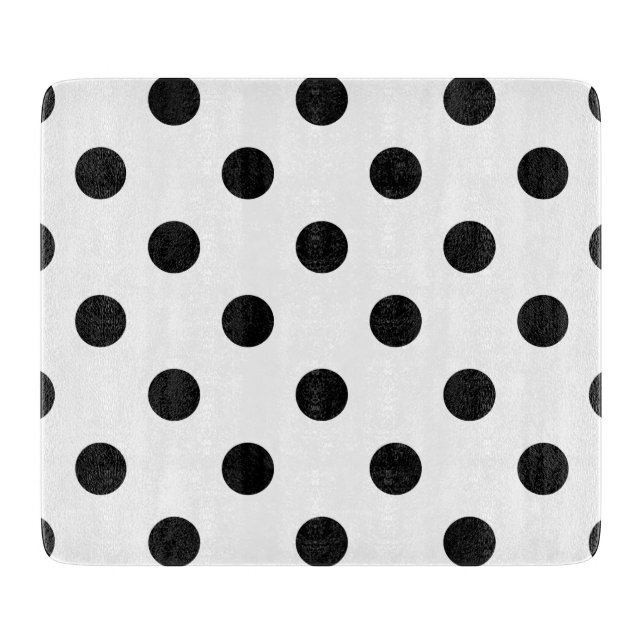 Tabla De Cortar Modelo de lunar blanco y negro (Anverso)