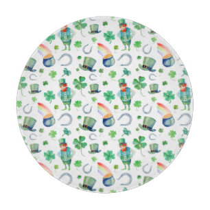 Tabla De Cortar Modelo del día de St Patrick de la acuarela