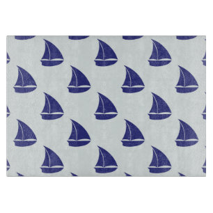Tabla De Cortar Modelo del velero del azul real