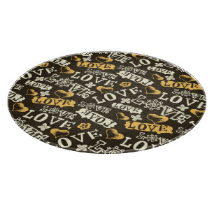 Tabla De Cortar Modelo dibujado mano del amor