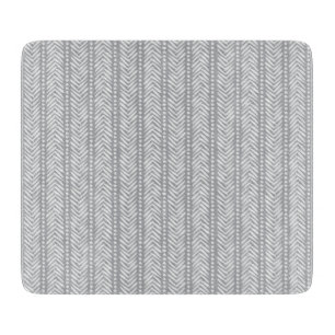 Tabla De Cortar Modelo dibujado mano gris de Chevron