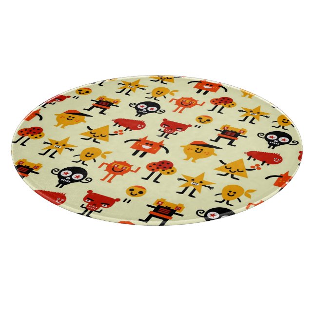 Tabla De Cortar Modelo divertido de los monstruos (Borde)