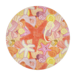 Tabla De Cortar Modelo en colores pastel de la criatura del mar