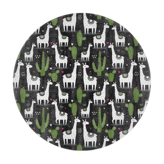 Tabla De Cortar Modelo feliz de la llama (Anverso)