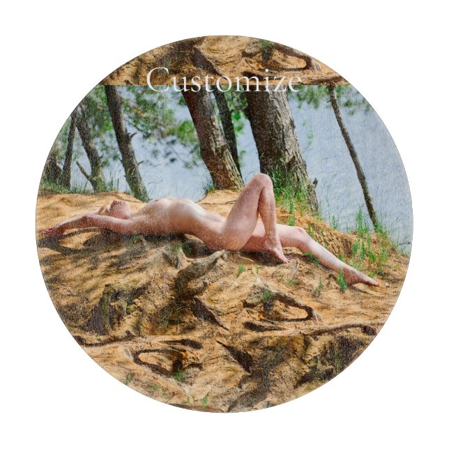 Tabla De Cortar Modelo femenino de baños de sol Thunder_Cove (Anverso)