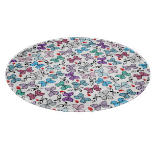 Tabla De Cortar Modelo floral de la tarjeta del día de San