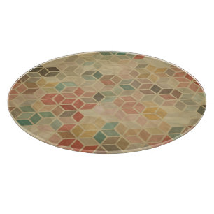 Tabla De Cortar Modelo geométrico retro 5