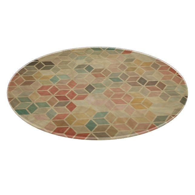 Tabla De Cortar Modelo geométrico retro 5 (Borde)