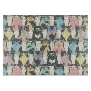 Tabla De Cortar Modelo lindo de los gatos del inconformista