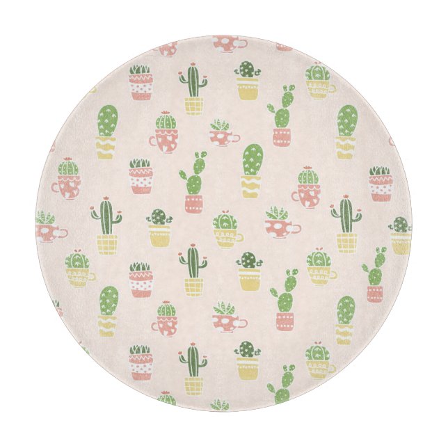 Tabla De Cortar Modelo lindo del cactus (Anverso)