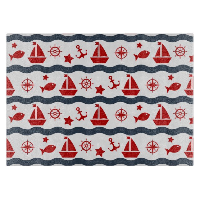 Tabla De Cortar Modelo marítimo lindo (Anverso)