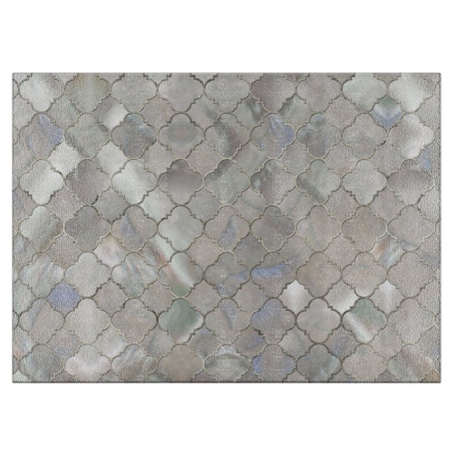 Tabla De Cortar Modelo marroquí de Quatrefoil nacarado (Anverso)