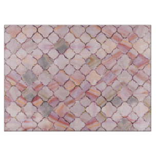 Tabla De Cortar Modelo marroquí en texto del cristal del mármol 