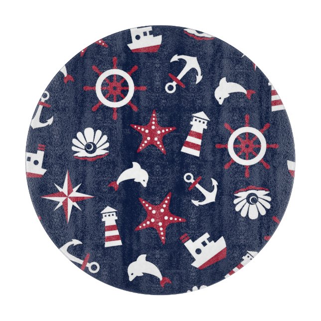 Tabla De Cortar Modelo náutico del mar (Anverso)