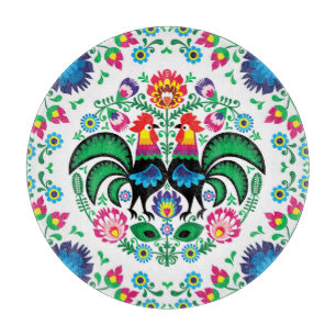 Tabla De Cortar Modelo polaco cuadrado del gallo