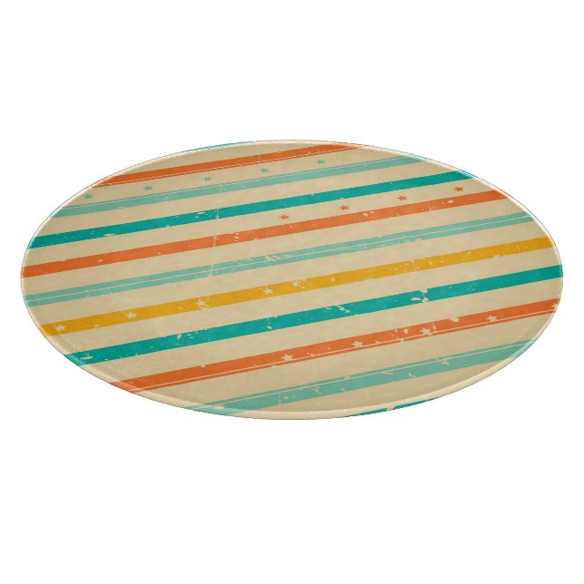Tabla De Cortar Modelo rayado del grunge retro (Borde)