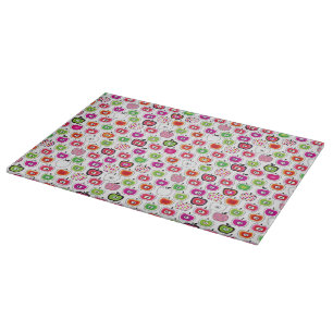 Tabla De Cortar Modelo retro lindo de la manzana